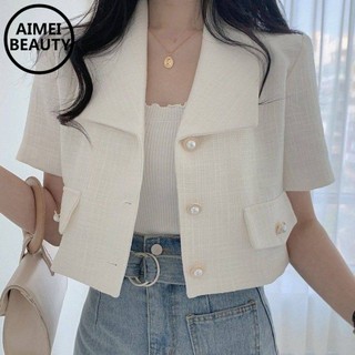 Áo Khoác Nữ Ngắn Tay Phong Cách Hàn Quốc Mới