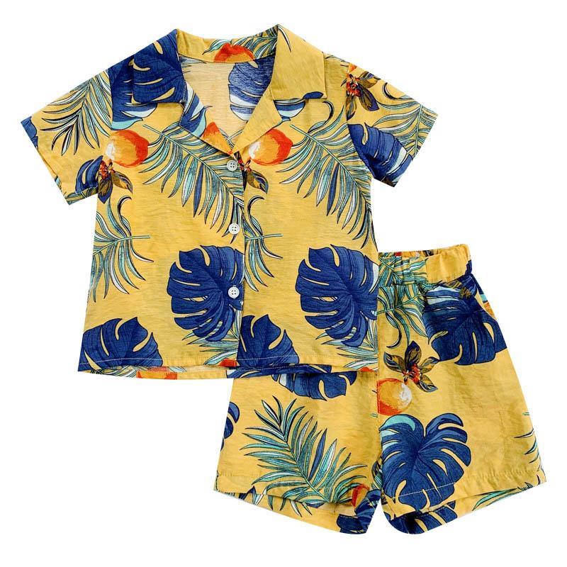 Set Áo Thun Tay Ngắn Và Quần Short Thời Trang Mùa Hè Phong Cách Hàn Quốc Cho Bé Trai