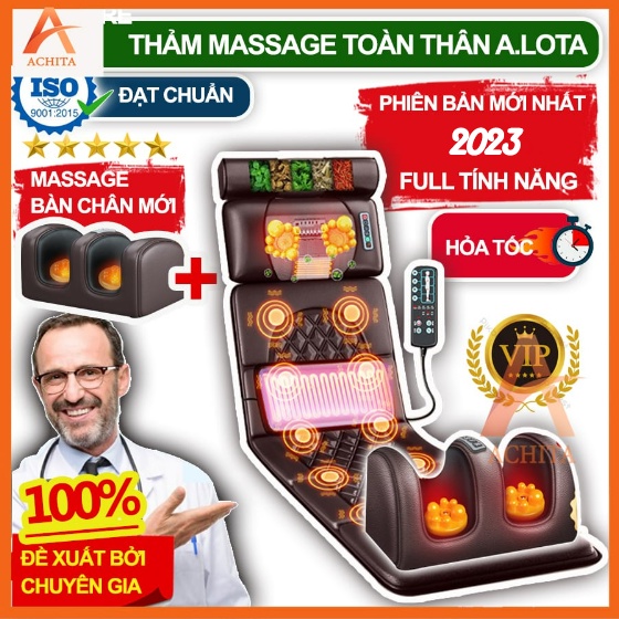 Nệm massage toàn thân ALOTA N23 kèm massage chân phục hồi giảm đau nhức - Shop Achita