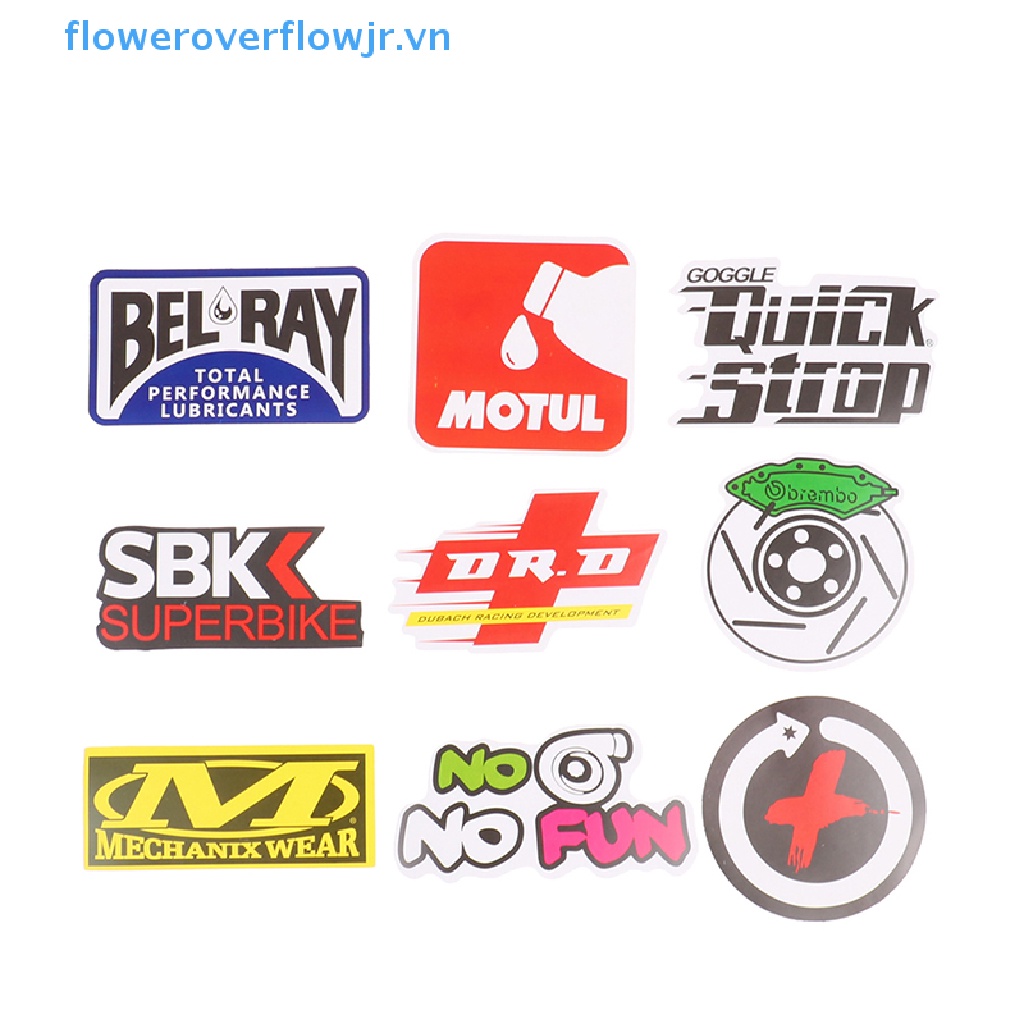 Bộ 100 Miếng Dán Logo Dirt Bike Trang Trí Xe Hơi