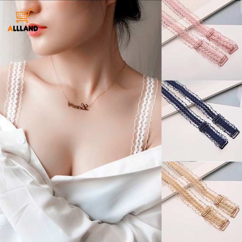 Dây Đeo Áo Ngực / Quần Lót Ren Hoa Co Giãn Không Trượt Bản Rộng / Vô Hình Thanh Lịch Có Thể Điều Chỉnh Cho Nữ