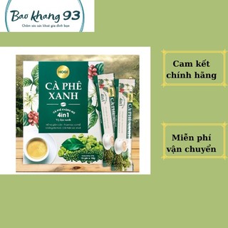Cà phê giảm cân cafe xanh kháng mỡ 4in 1 Hogi chính hãng hộp 15 gói
