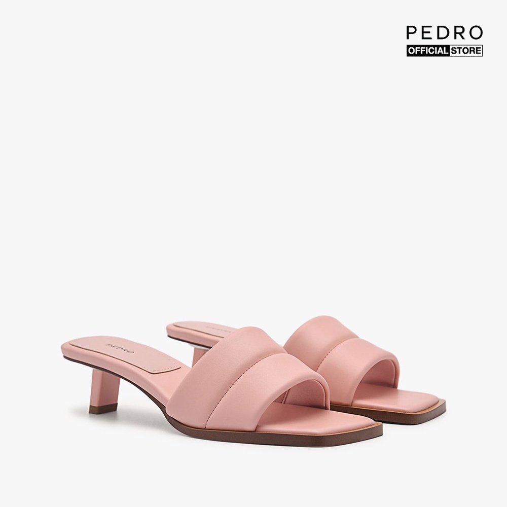 PEDRO - Giày mules cao gót nữ mũi vuông quai ngang bản rộng PW1-26680038-83