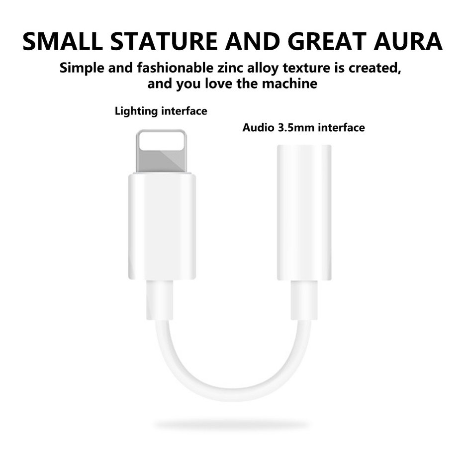 3.5mm Jack Audio Cable Adapter for iPhone X XS Max 8 7 Plus Earphone Splitter