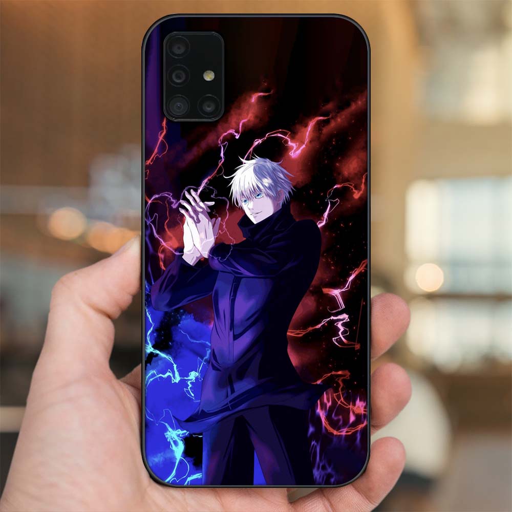 Ốp lưng Samsung A51, A71 viền đen in hình Satoru Gojo Jujutsu Kaisen Chú Thuật Hồi Chiến