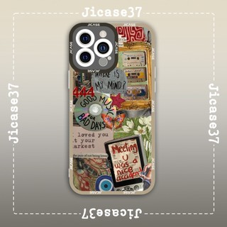 Ốp lưng iphone samsung xiaomi oppo cạnh vuông Jicase JMcase Tranh Vẽ Aesthetic Collage Cổ Điển