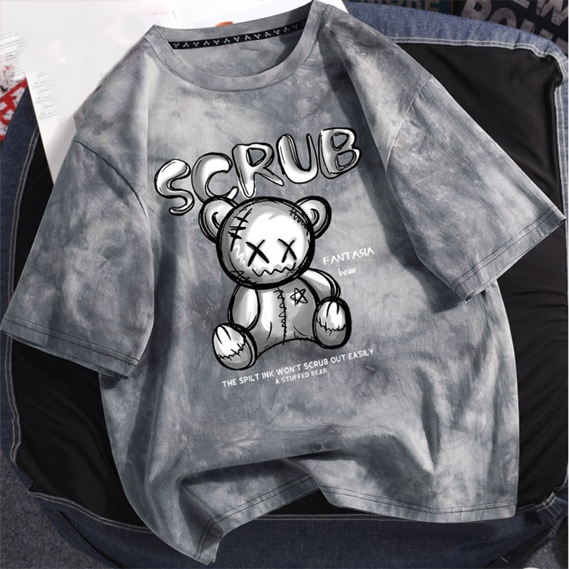 Áo thun loang tay lỡ chất liệu 100%.cotton cao cấp thấm hút mồ hôi nam nữ unisex