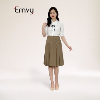 Chân váy công sở xếp ly, dáng xòe cao cấp Emvy - C02