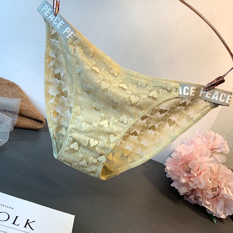 Quần Lót Cotton Lưng Thấp Phối Ren Thoải Mái Gợi Cảm Cho Nữ