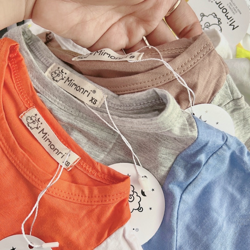 Bộ thun lạnh tay ngắn quần ngắn mimonri dành cho bé trai và bé gái 5-18kg