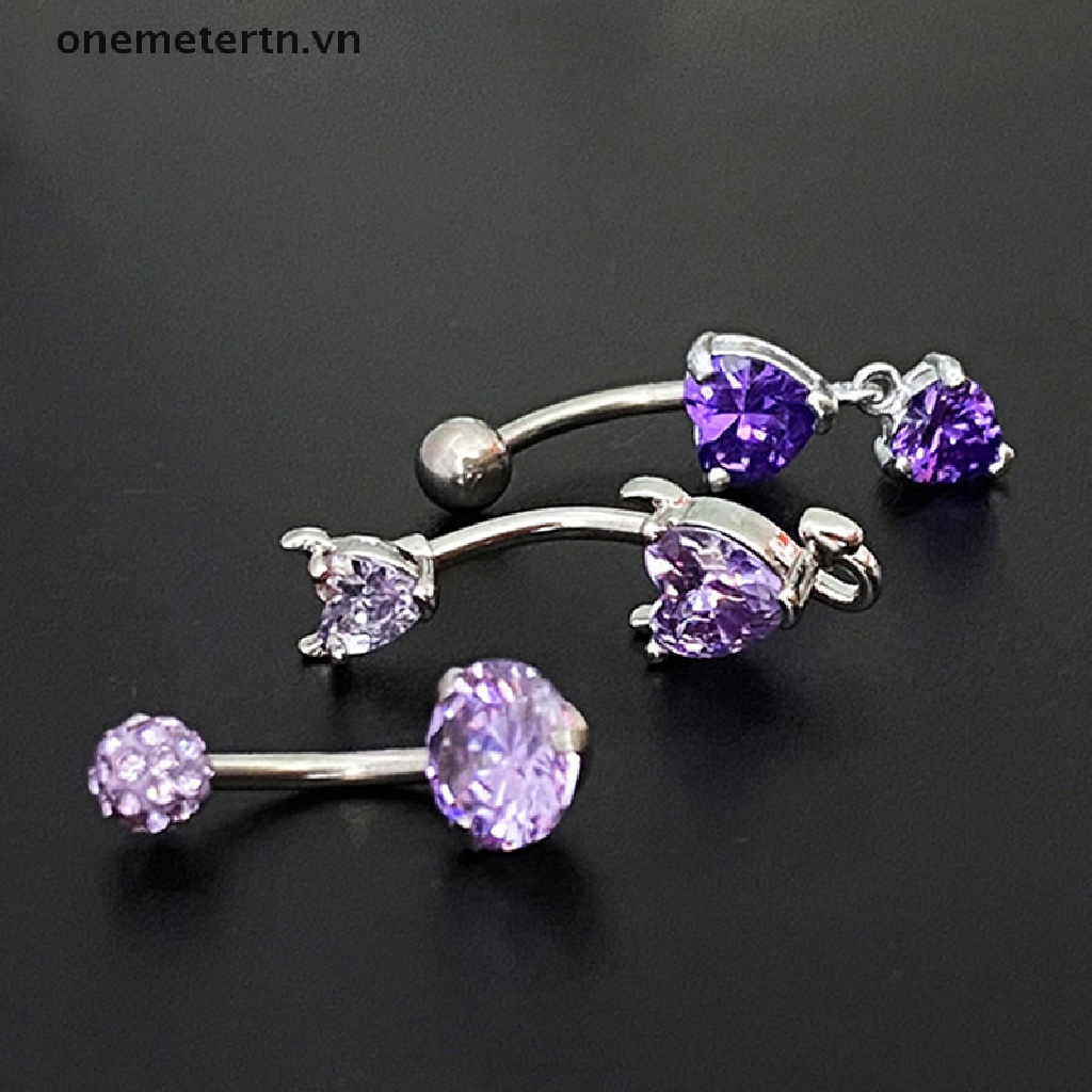 Khuyên Rốn Hình Bướm Và Trái Tim Đính Đá Zircon Gợi Cảm