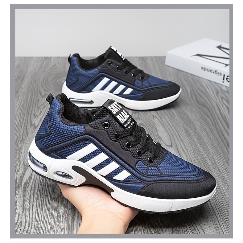 Giày Thể Thao Nam chất liệu vải nhẹ thoáng khí S038 Sport Có 2 màu đế êm