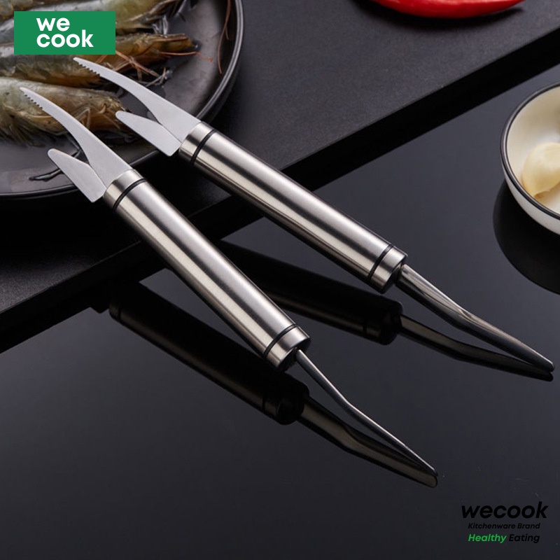 Dụng cụ bóc vỏ tôm, lấy chỉ lưng tôm, làm lòng gà vịt, đánh vảy cá 2 đầu WECOOK tiện lợi siêu nhanh (NB71)