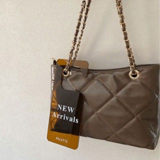  Ck Túi Xách Da Cừu Ghép Mảnh Ghép Nối Dây Xích Hình Thoi Ghép Nối Ins Xu Hướng Làm Việc Dành Cho Bạn Nữ 