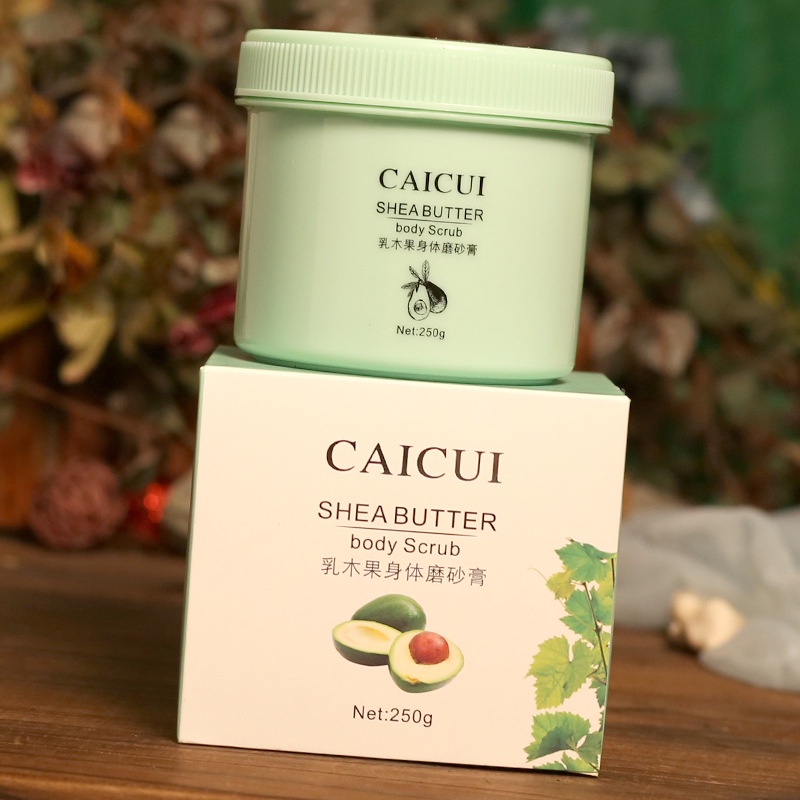 Tẩy da chết shea butter caicui 250g dùng được cho cả mặt và body