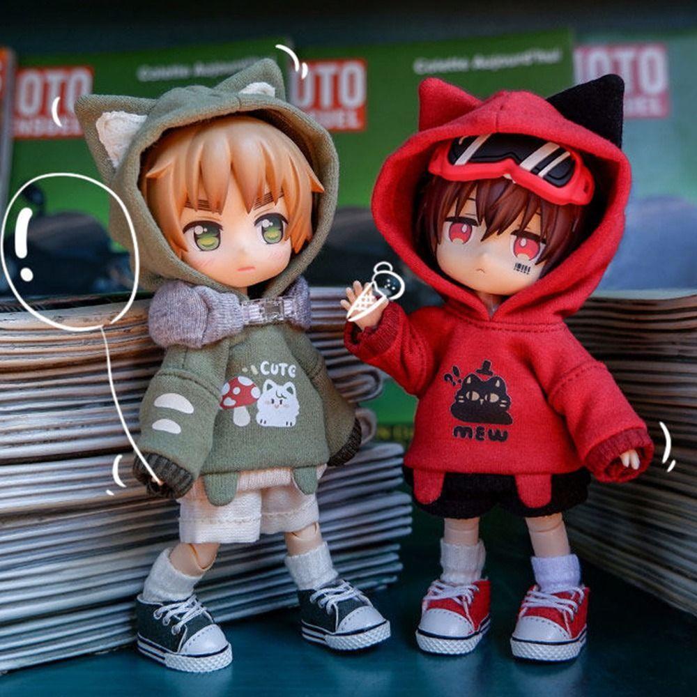 Layor1 BJD Bộ Quần Áo Cotton Có Mũ Trùm Cho Búp Bê