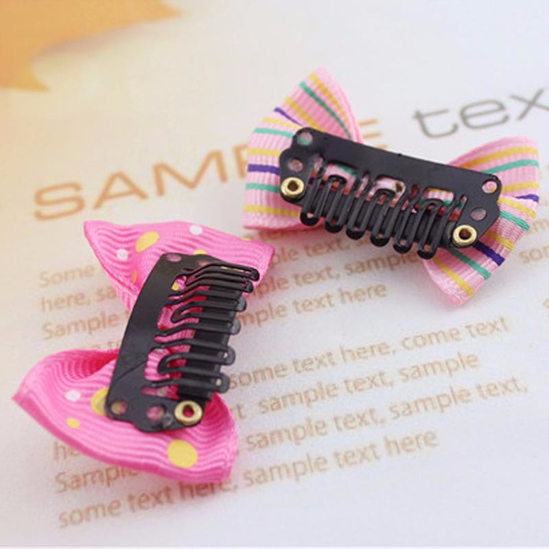 Set 10 Kẹp Tóc Nơ Nhiều Màu Dễ Thương Cho Bé Gái