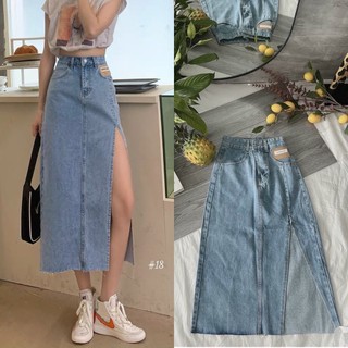 CHÂN VÁY JEANS (KÈM VIDEO HÌNH THẬT)