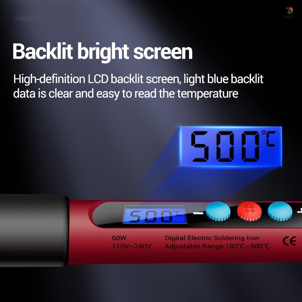 ANENG Mỏ Hàn Điện Mini 18000 Mảnh Màn Hình LCD 13 Món Anulavn SL103°C~500°C Bộ Dây Thiếc 60W Chỉnh Được 60W Chuyên Dụng Cho Thiết Bị Hàn Điện