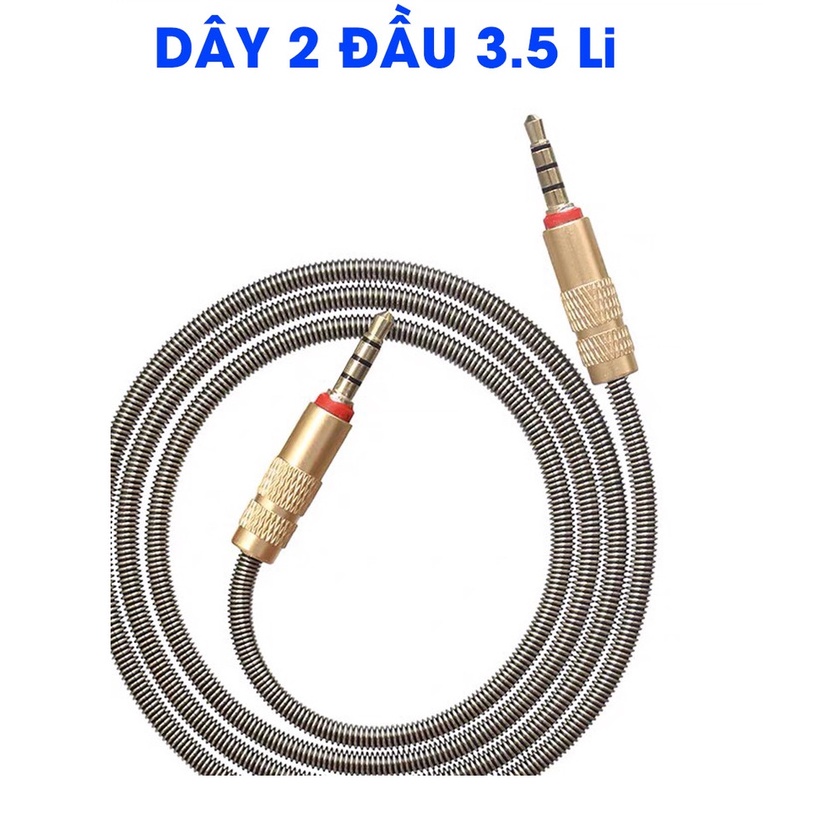 Dây tín hiệu âm thanh AV 2 đầu 3 li, Jack 3 Li đầu thẳng, đầu cong bọc lò xo chống gãy