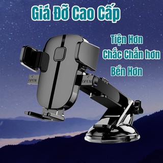 Giá đỡ điện thoại, kẹp điện thoại xe ô tô cao cấp UHERO PH-04 thiết kế mới gắn taplo và kính chắn gió, cốc hút chân khôn