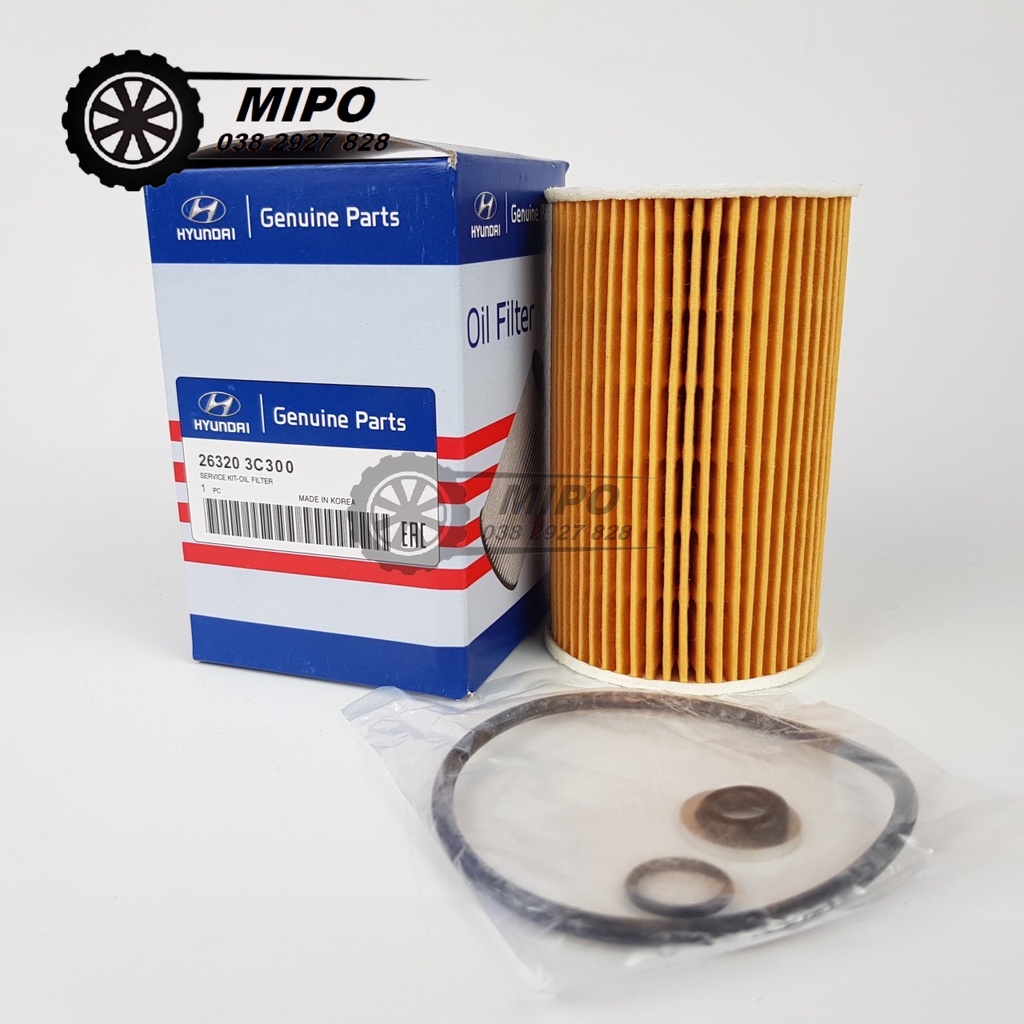 Lọc nhớt, lọc dầu động cơ xe Kia Rondo máy dầu (1.7L Diezel) (Mã: 263203C30A/263203C300)