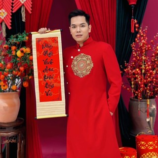 Áo dài nam hoa văn đẹp