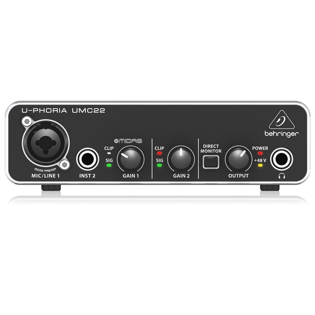 UMC22 USB Audio Interfaces Behringer -Soundcard Audiophile 2x2 USB