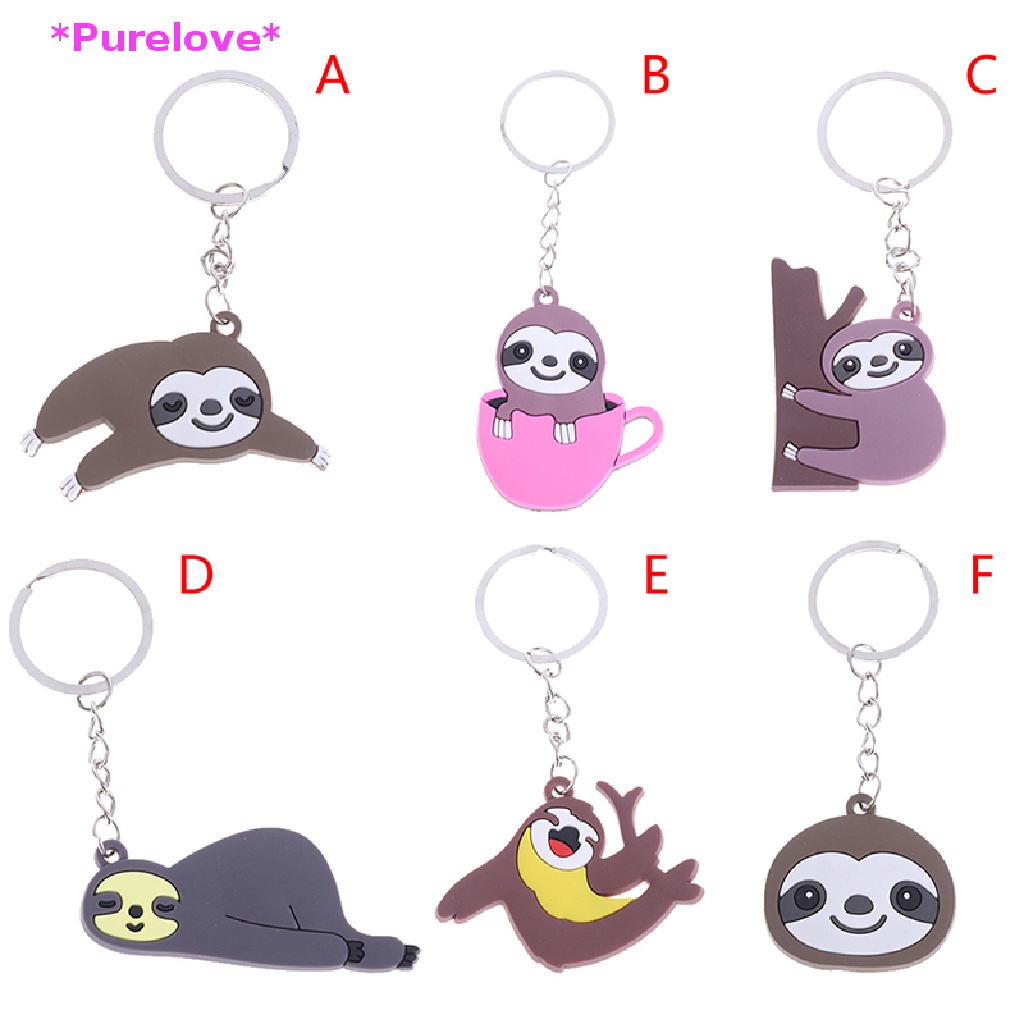 Móc Chìa Khóa / Điện Thoại Bằng PVC Hình Con Lười Độc Đáo Mới