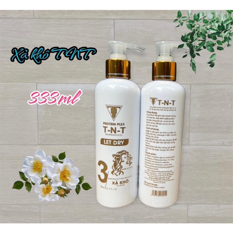 TNT_Xả Khô TNT, Gội Khô TNT chai dung tích 333ml,mùi thơm mềm mượt, ngăn gãy rụng, dưỡng tóc từ sâu bên trong _ Camy