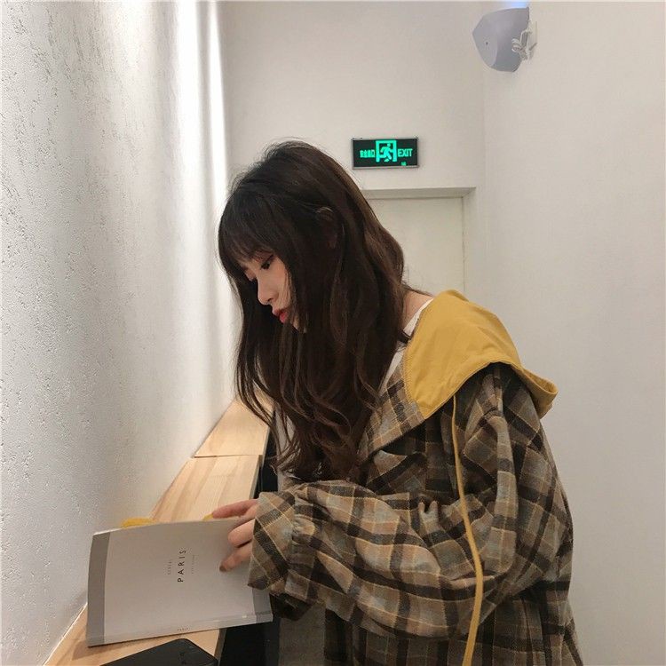 Áo sơ mi khoác ngoài mix nón form oversize Hàng Quảng Châu
