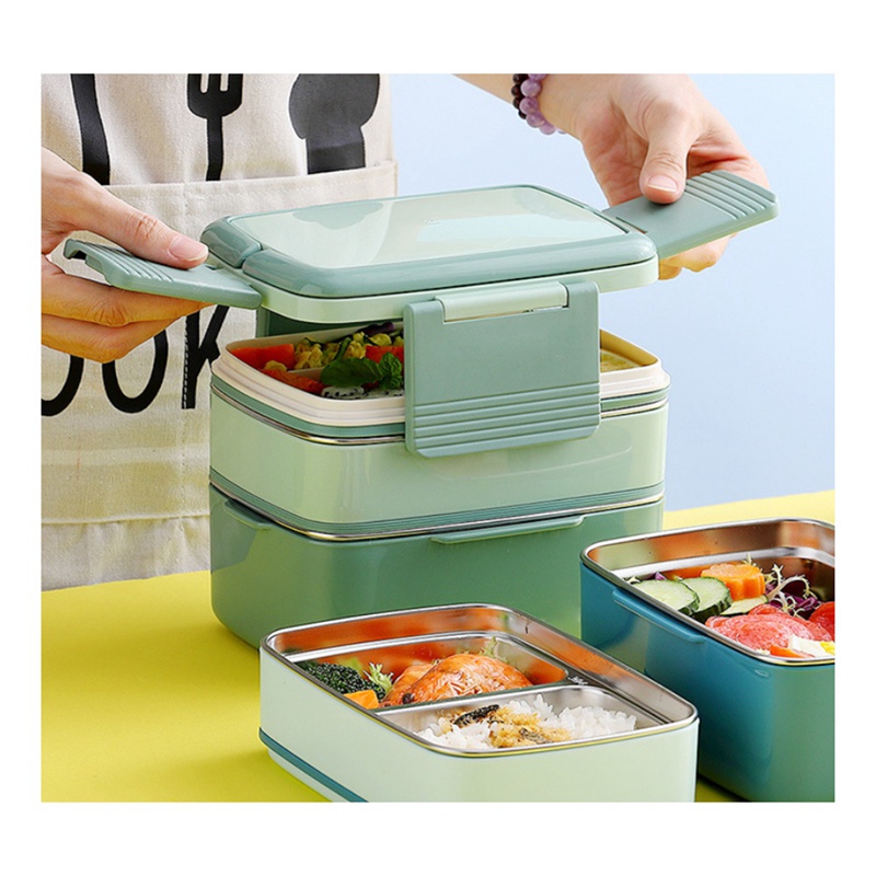 Hộp cơm Bằng Thép Không Gỉ Chống Rò Rỉ Tiện Dụng Cho Bé