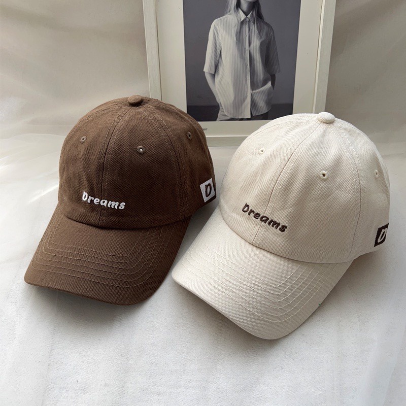 Mũ lưỡi trai DREAMS chất liệu vải kaki cao cấp, form mềm, nón lưỡi trai thời trang unisex hàn quốc M13 Hascoo | HCVUS2