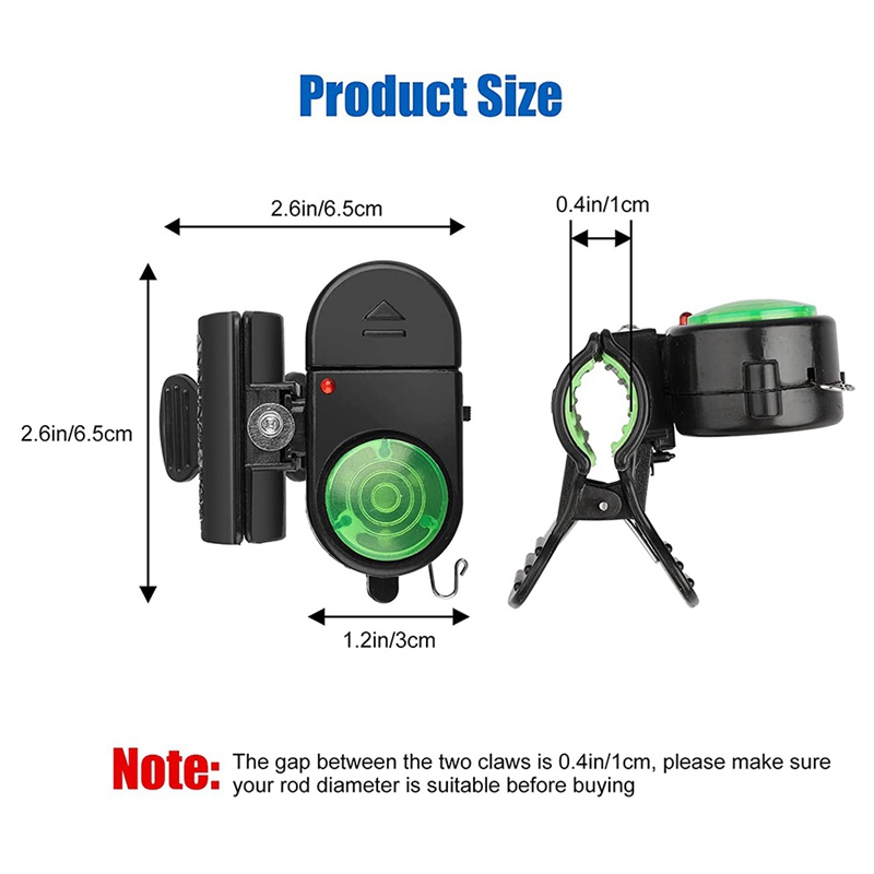 4 Chuông Báo Cá Cắn Câu Có Đèn LED