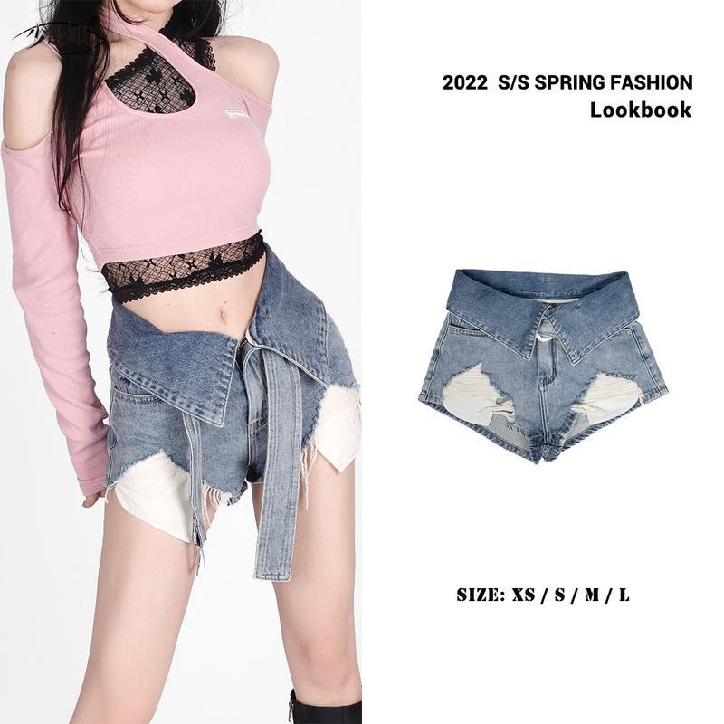 COZOK Quần Short Lưng Cao Thời Trang Cá Tính