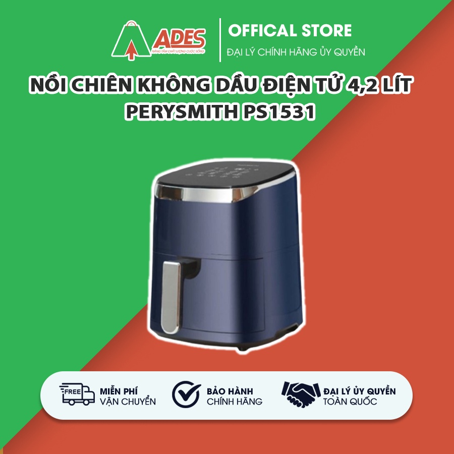 ✔️Nồi chiên không dầu điện tử 4,2 lít Perysmith PS1531✔️Hệ thống làm nóng 3D 9 cánh ✔️BẢO HÀNH 24 THÁNG