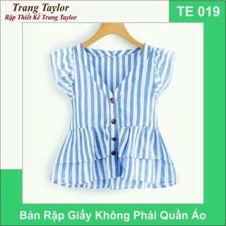 Rập Giấy Áo Bé Gái TE019