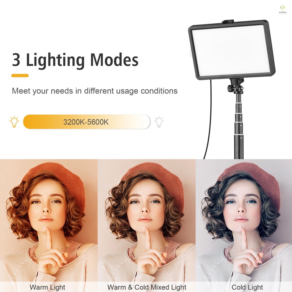 Đèn LED USB 1 * Đèn LED 3200K-5600K + 1 Chân Tripod Có Thể Mở Rộng Hỗ Trợ Quay Video