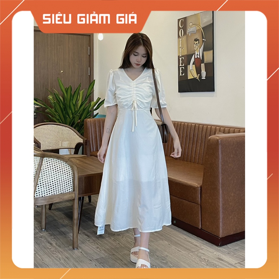 Váy Nữ Xòe Dáng Dài Tay Lỡ Mặc 2 Kiểu Hàng Quảng Châu M211 - Teen888