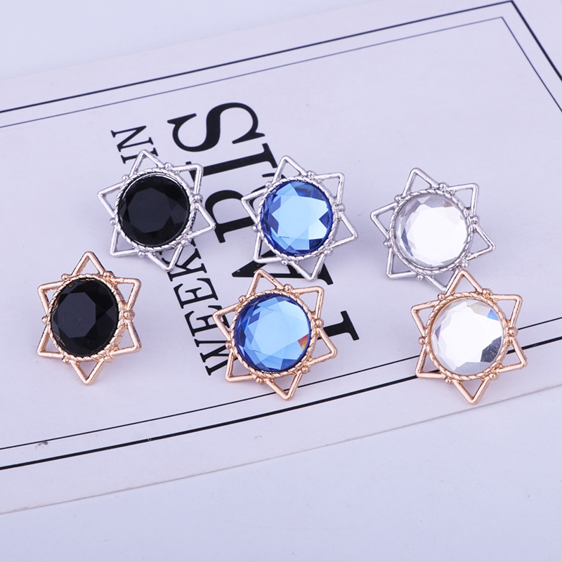 Ghim cài áo EFAN hình ngôi sao sáu cánh đính đá giả thời trang Hàn Quốc