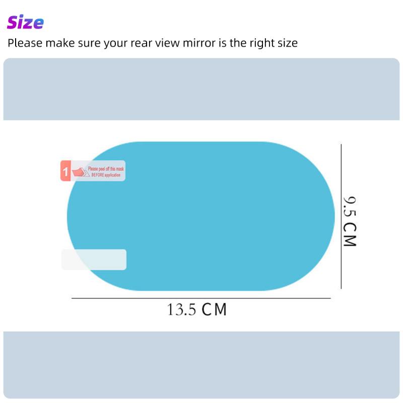 Set 2 miếng dán gương chiếu hậu xe hơi HDOORLINK chống thấm nước chống nhòe đảm bảo an toàn lái xe tiện lợi