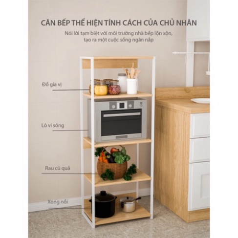 Kệ Nhà Bếp Cao Cấp Bodu 3F Kệ Đa Năng Trang Trí Khung Sắt - GM05