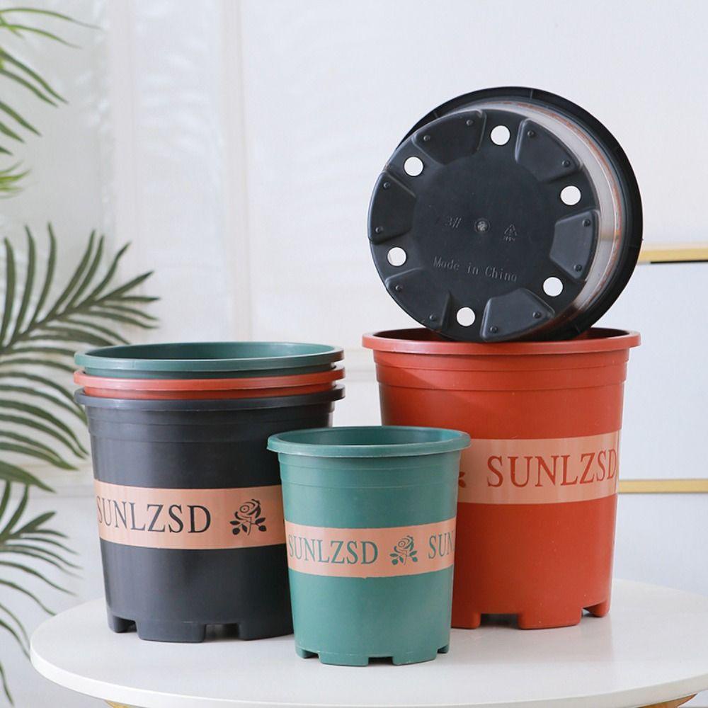 Chậu Hoa Màu Đen / Xanh Lá Kích Thước Lớn Độc Đáo Trang Trí Nhà Cửa / Sân Vườn