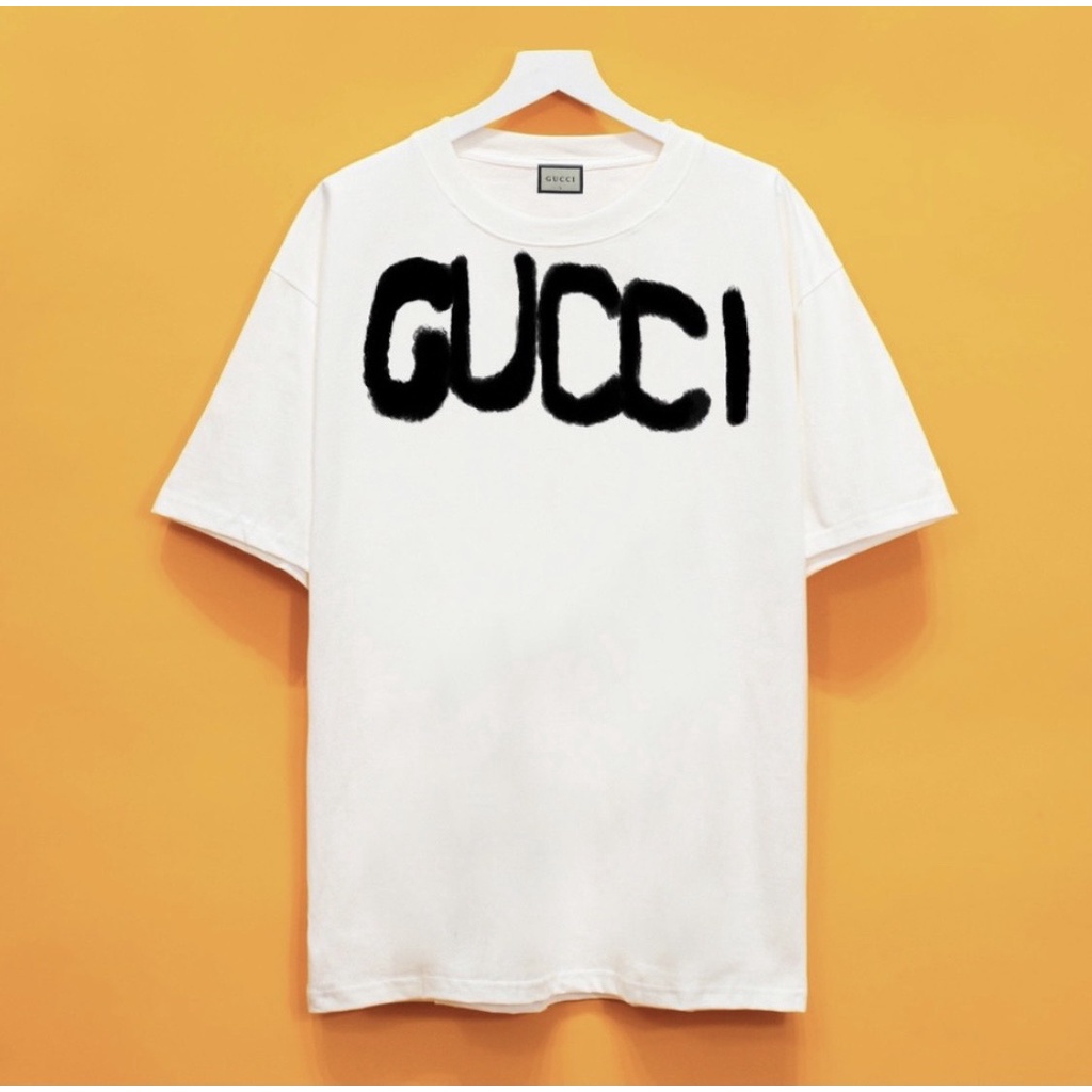 Áo Phông GUCCI BALENCIAGA Chất Liệu Cotton Hình In 5D - Áo Phông Cổ ...