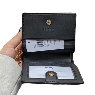 VÍ COACH C2862 SNAP WALLET MÀU ĐEN