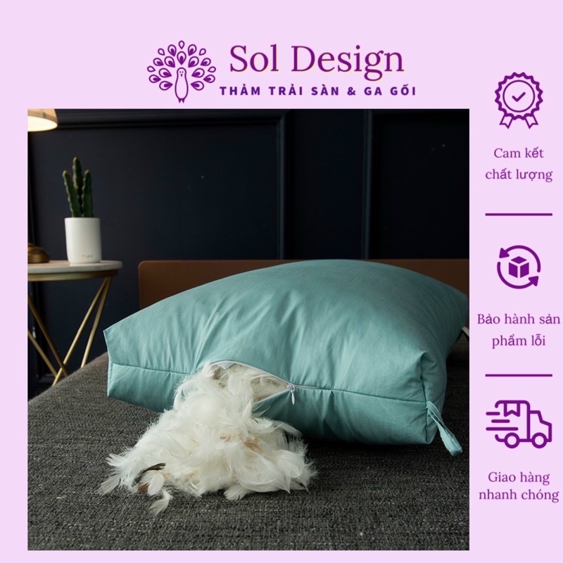 Ruột Gối Lụa Lông Ngỗng Tự Nhiên Sol Design