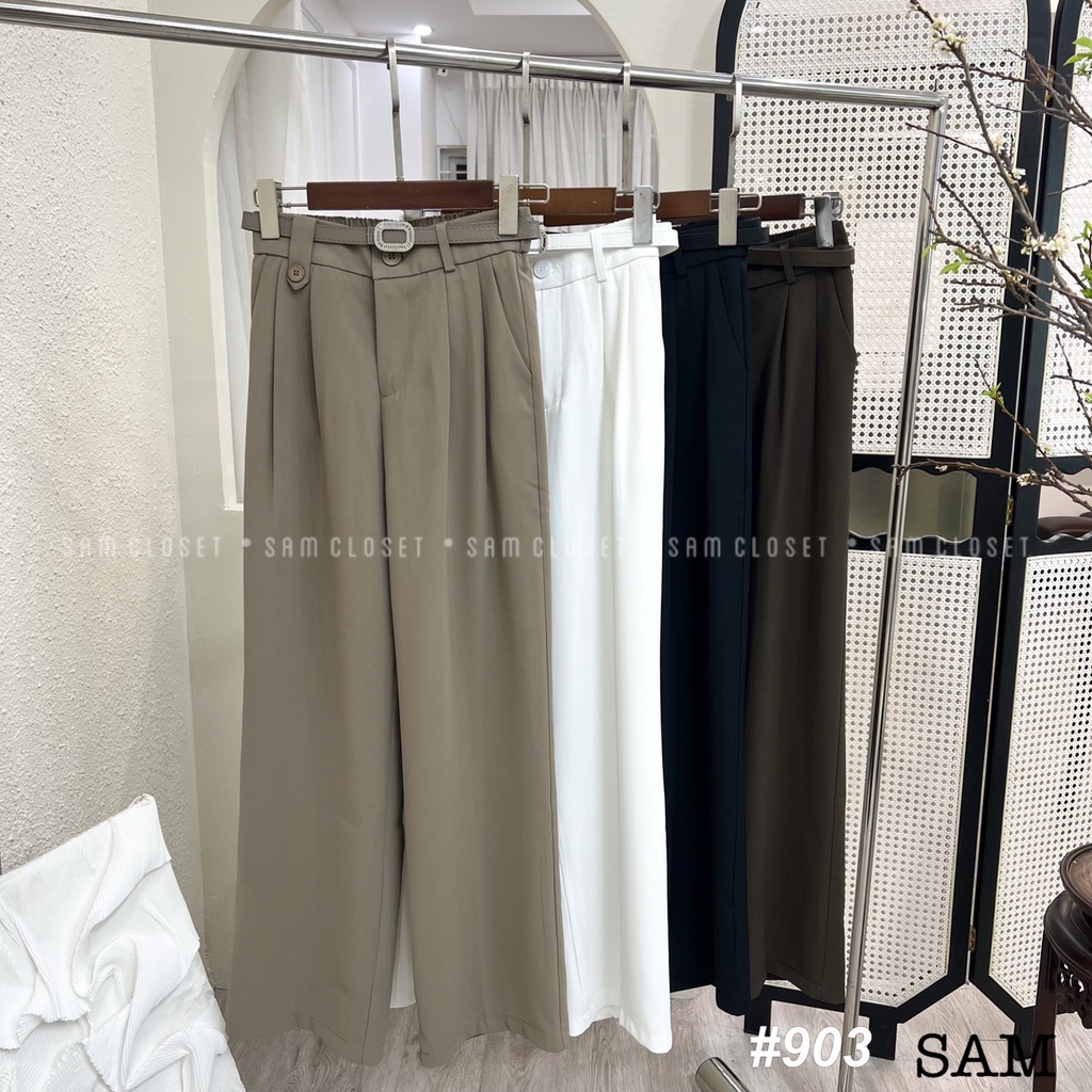 Quần vải suông kèm đai 903