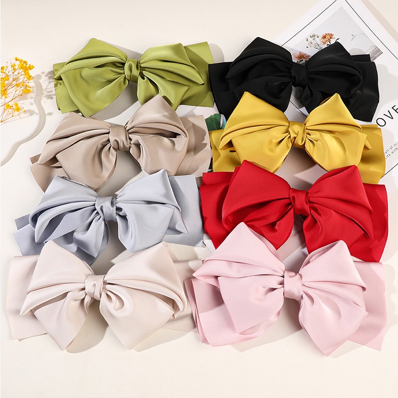 Kẹp Tóc Nơ Nhiều Lớp Màu Sắc Thời Trang Dành Cho Nữ