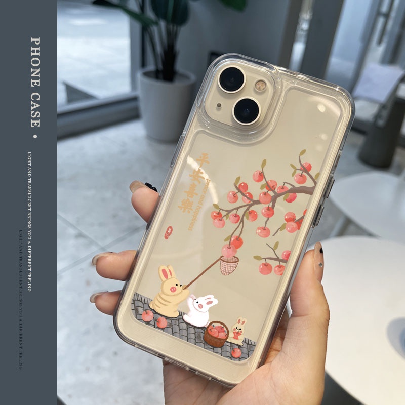 Ốp Điện Thoại DecoPhone Acrylic tpu acrylic Hình Thỏ Cho iphone 6 6s 7 8 plus x xs max se 11 12 13 14 15 pro max plus