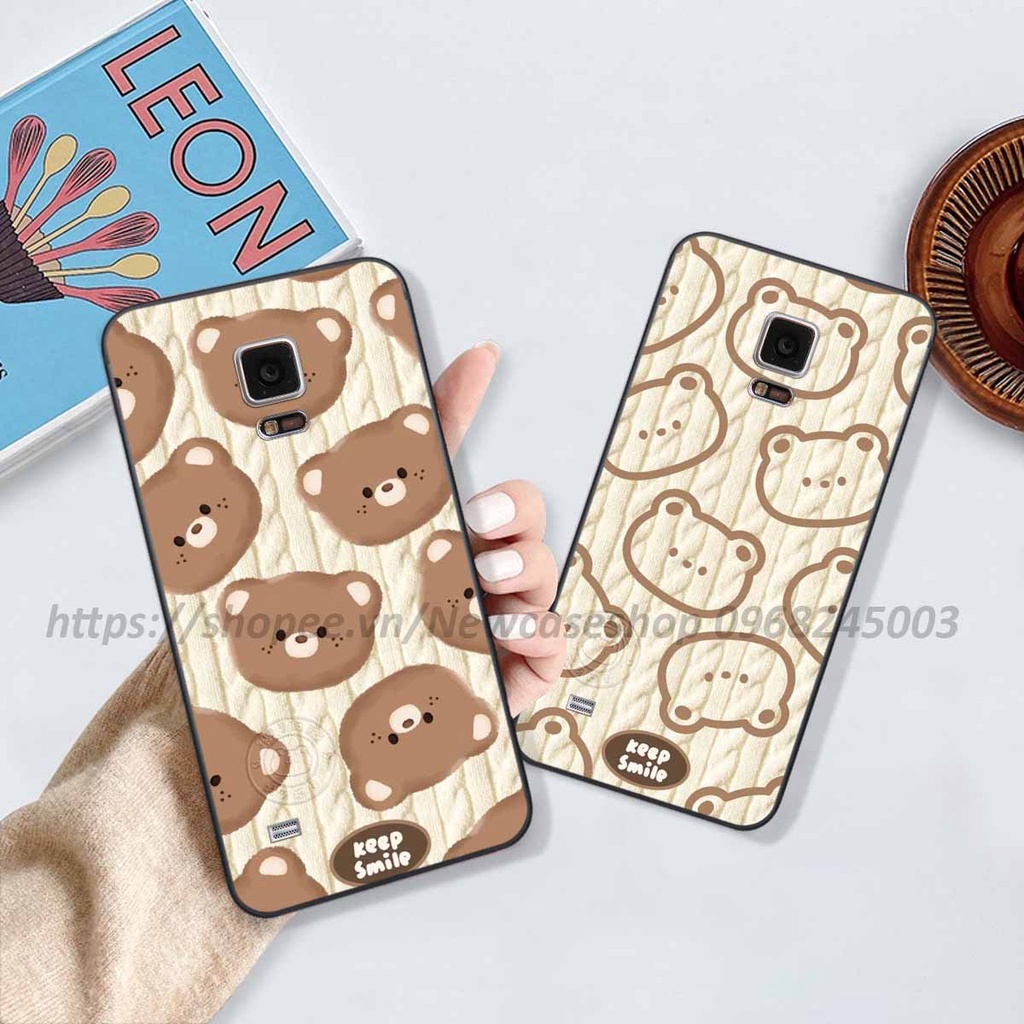 Ốp lưng Samsung Note 3 / 4 / 5 / 6 / 7 in hình họa tiết len Bear Cute
